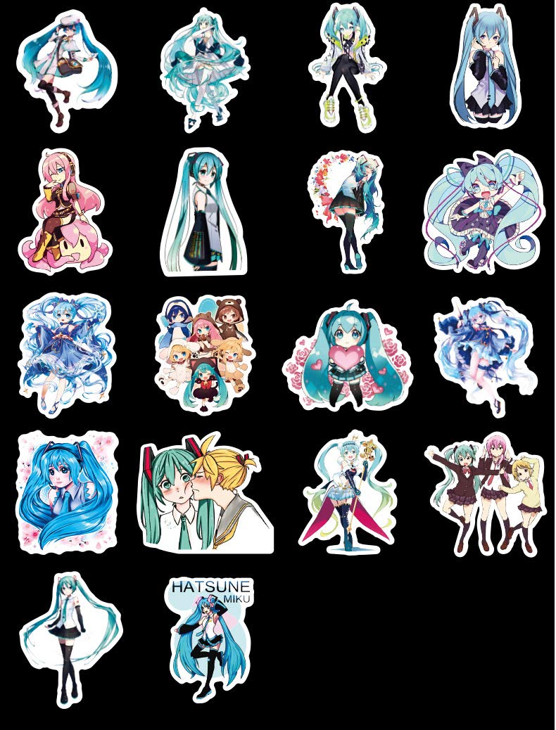 Amazon.co.jp: YideaHome ホンチー 初音ミクステッカー 50枚 かわいい